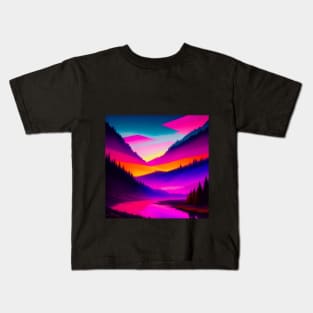 Pink sky Kids T-Shirt